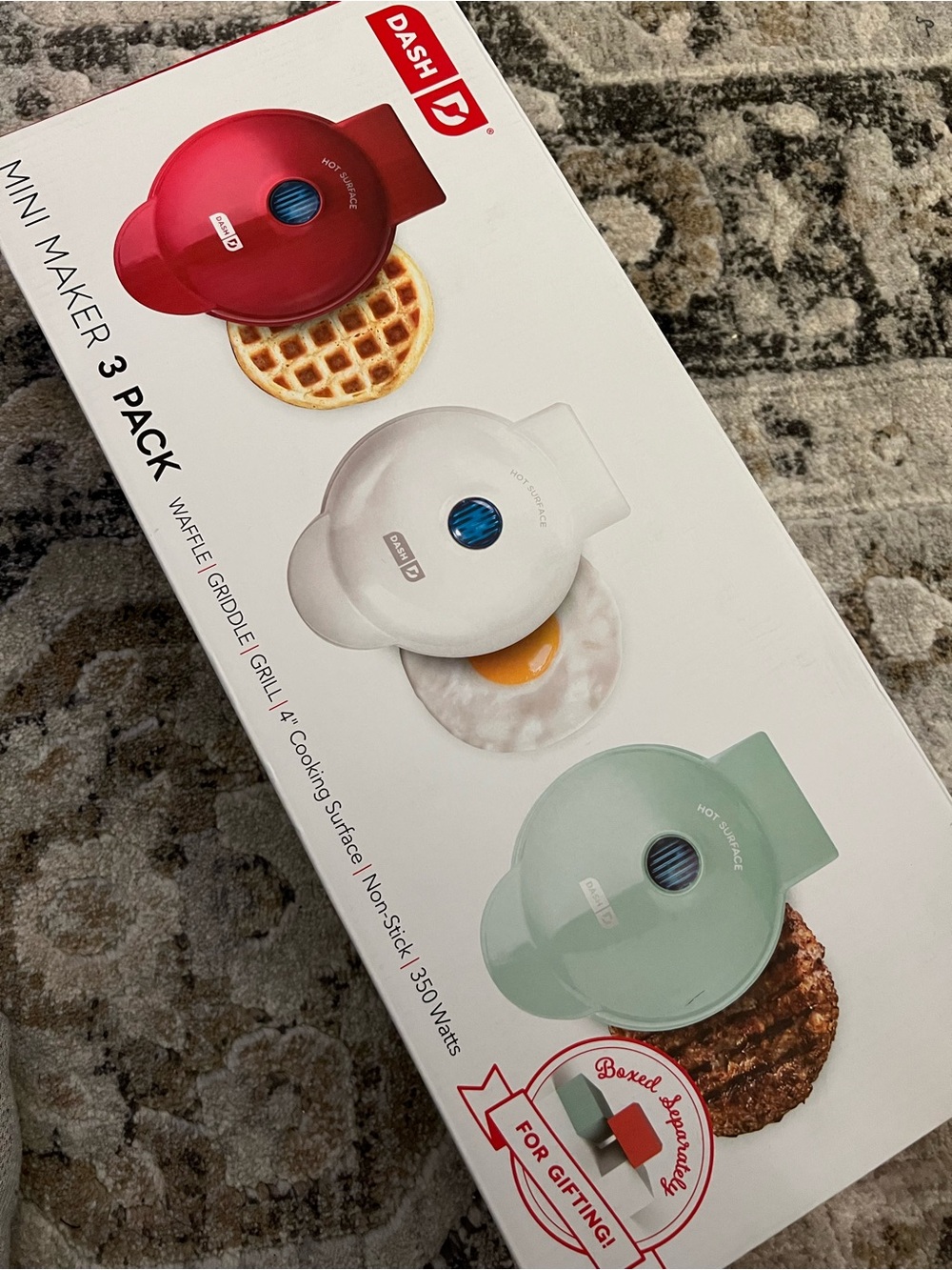Dash Mini Maker 3-Pack - Griddle, Grill & Waffle Maker (New in Box)